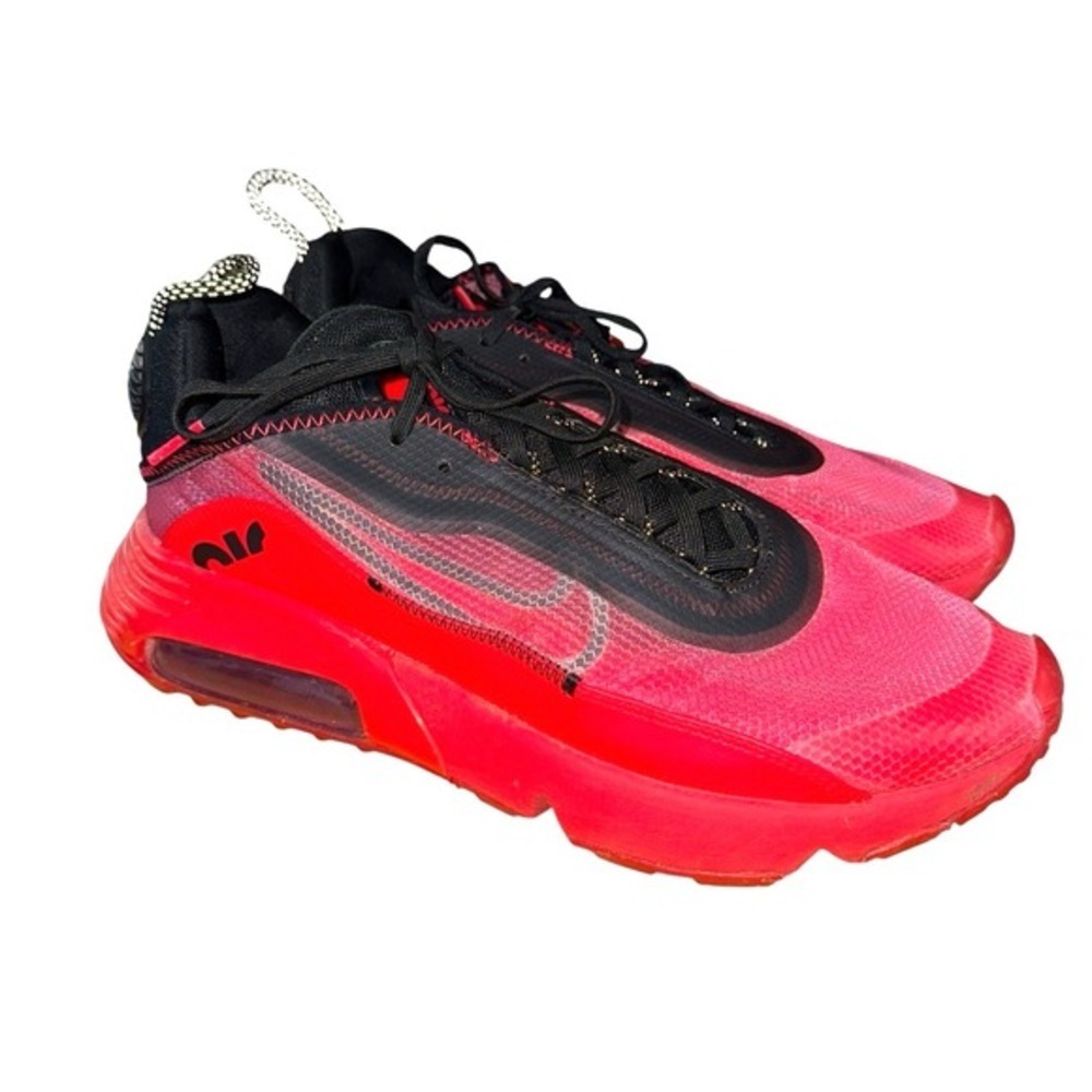 Nike Air Max 2090‎ Mens 10 Pre-Owned Sneakers Chile Red Black DC1851-600 Low Top